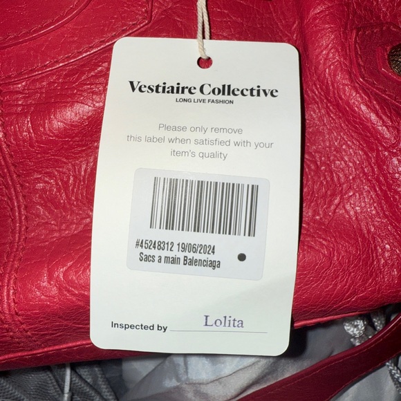 AUTH BALENCIAGA LE CITY MOTORCYCLE BAG RED TAHITIAN ROSE 🌹 AUTHENTICATED✅ - Picture 14 of 16